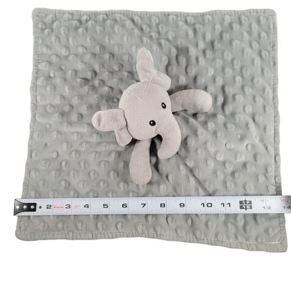 Gray Elephant Security Blanket Lovey Plush Baby Comforter 14” Soft Toy - Picture 4 of 10